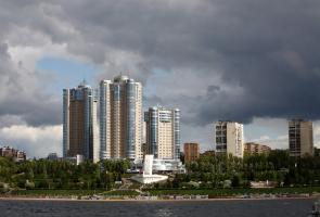 Самара. Волга. The city of Samara. The river Volga.